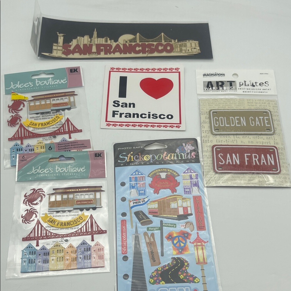 San Francisco Scrapbooking Supplies Stickers Die Cuts Embellishments NEW